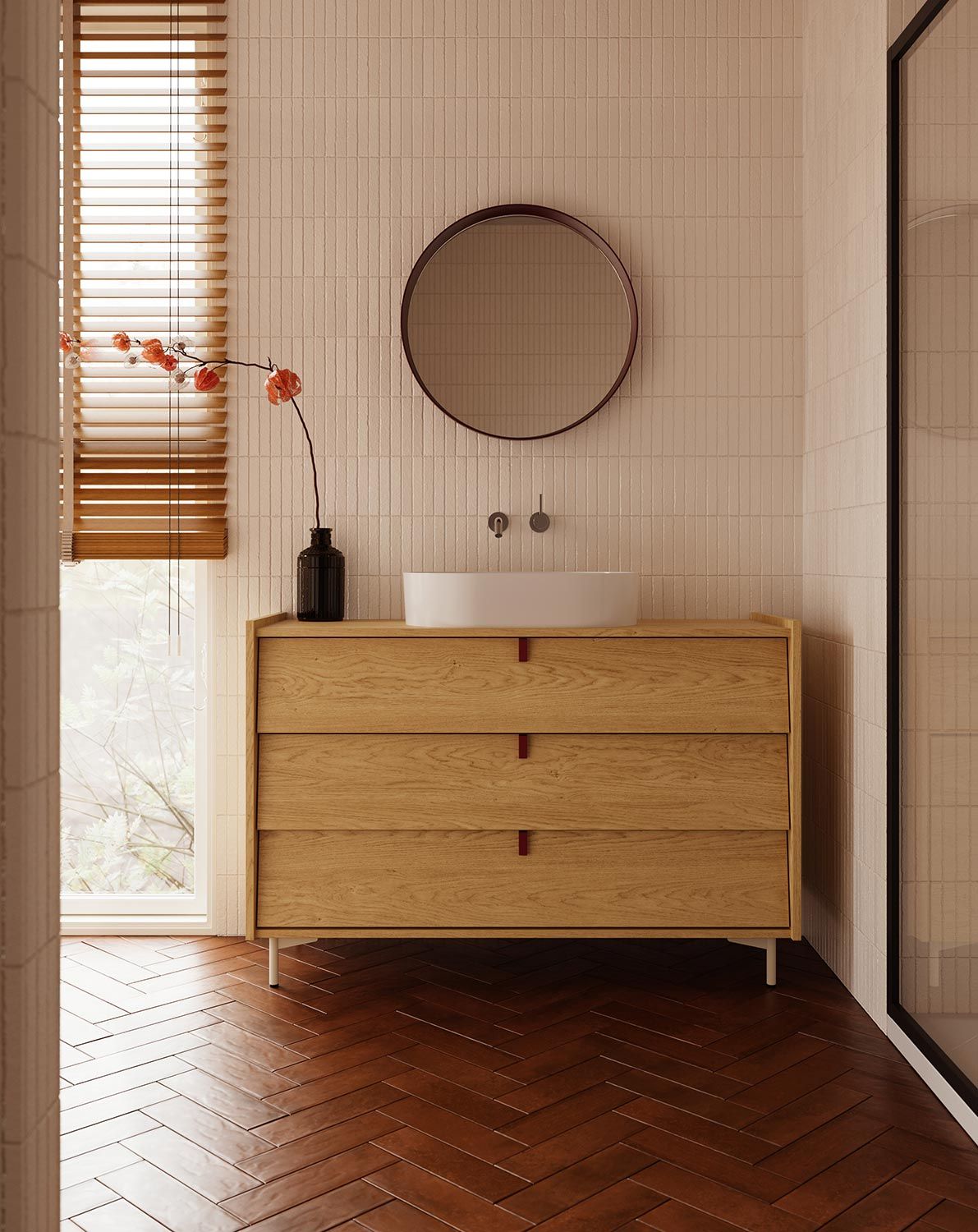Dulap cu chiuvetă OMNIRES SKRA SKR66
Culoare: Stejar baltic
Mâner: Burgundy Wedge
Picior: Milky Way
Chiuvetă: OVO M+ White