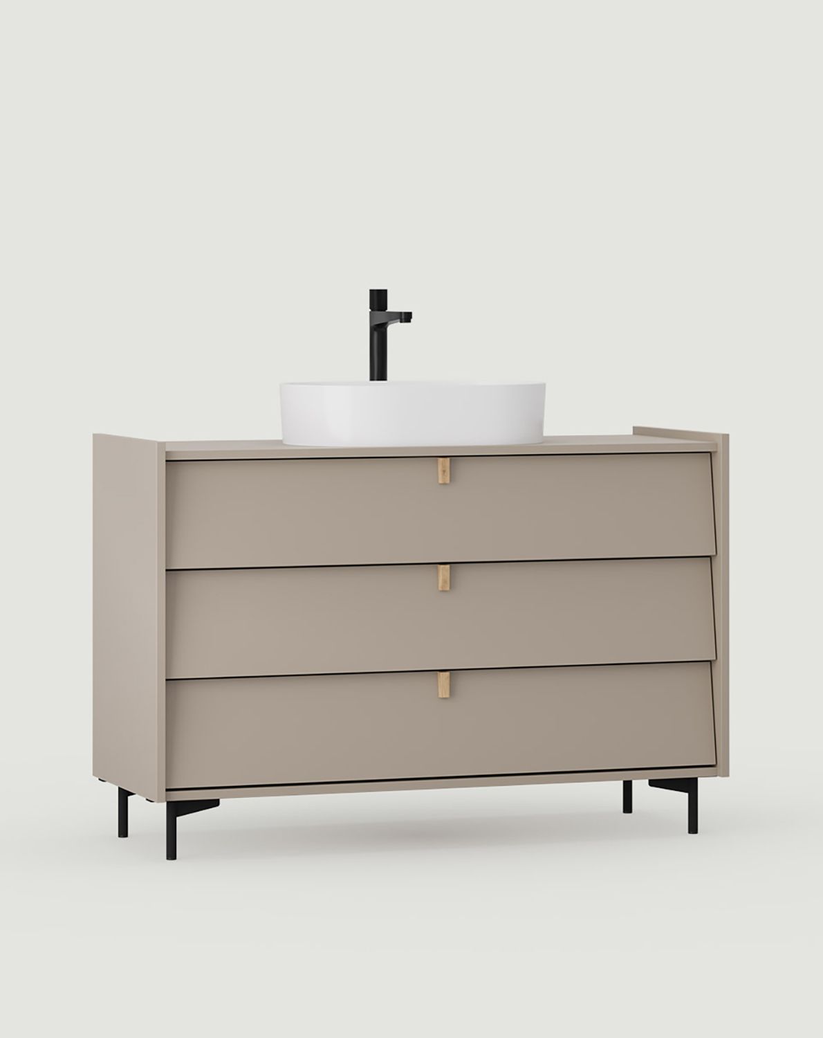 Dulap cu chiuvetă OMNIRES SKRA SKR66
Culoare: Ash White Clay
Mâner: Stejar Wedge
Picior: Negru
Bazin: OVO M+ Alb
Robinet: Tall Contour Anthracite Omnires