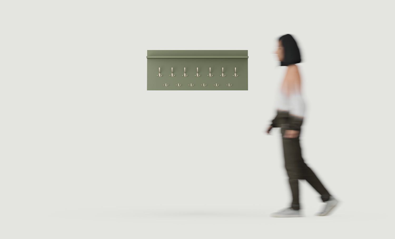 Agățător de haine W05
Culoare: Verde cypress
Tip cârlig: SW01/03 Satin