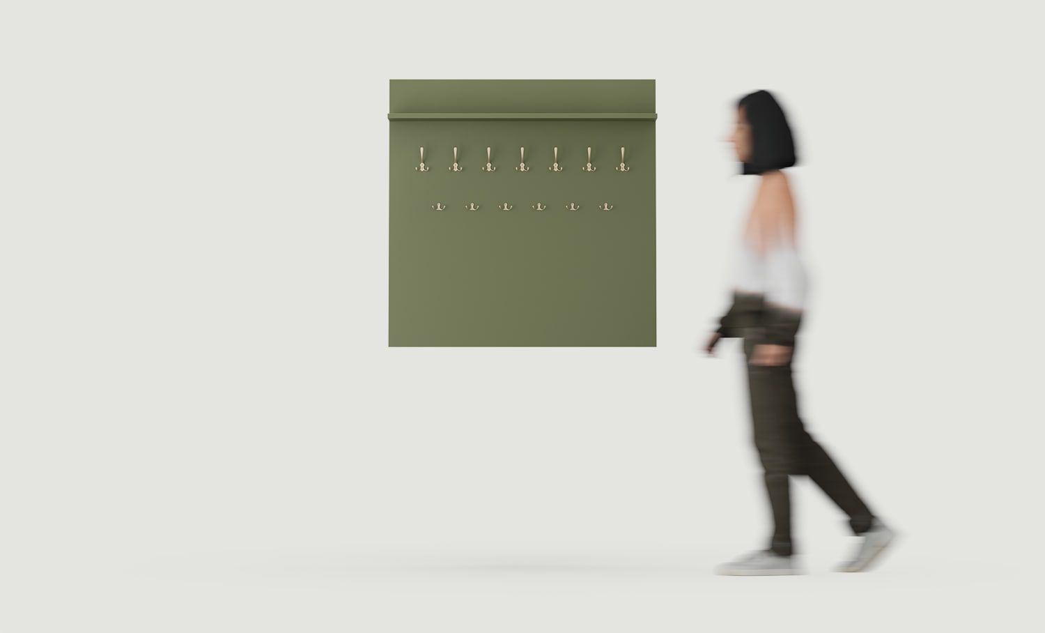 Agățător de haine W6
Culoare: Verde cypress
Tip cârlig: SW01/03 Satin