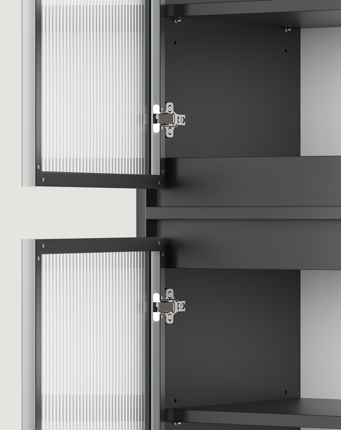 Cabinet FENRIS WF2
Culoare: Black Onyx
Tip de sticlă: Sticlă ornamentală canelată
