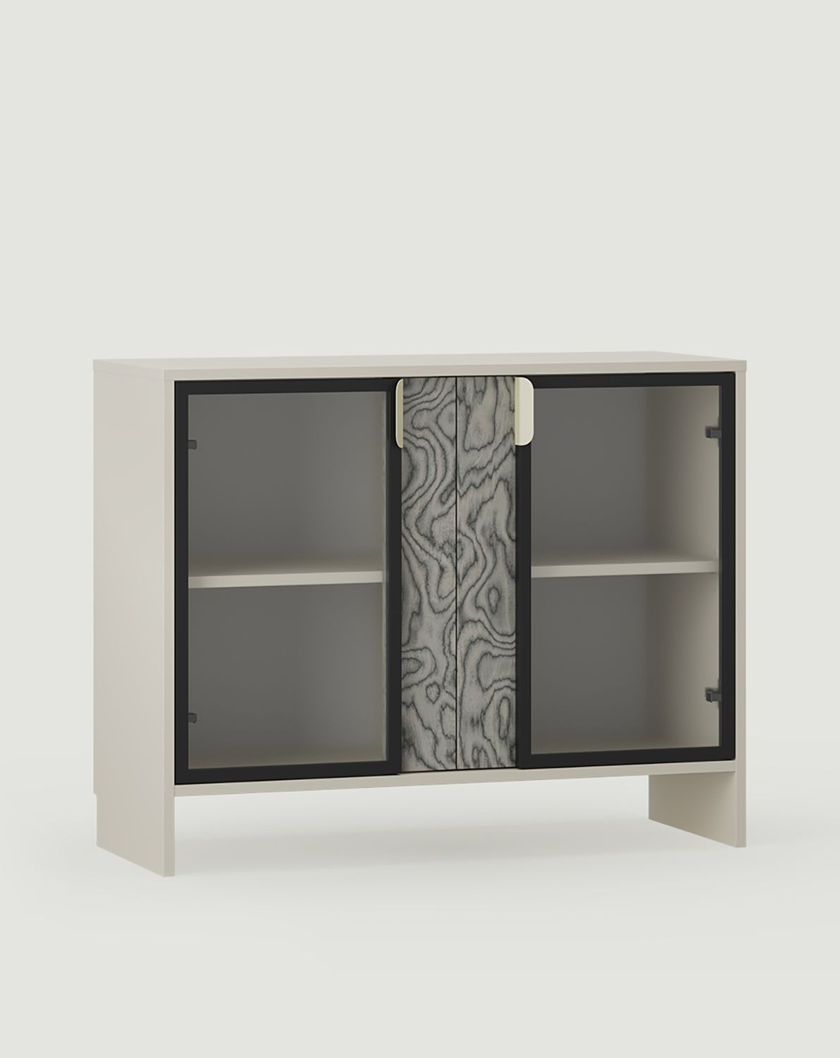 Dulap de prezentare LAYERS LAY51
Culoare: Milky Way
Culoarea celui de-al doilea strat din față: furnir gri Sottsass
Mâner: LAYERS 110 Milky Way
Tip de sticlă: Sticlă ornamentală mons
