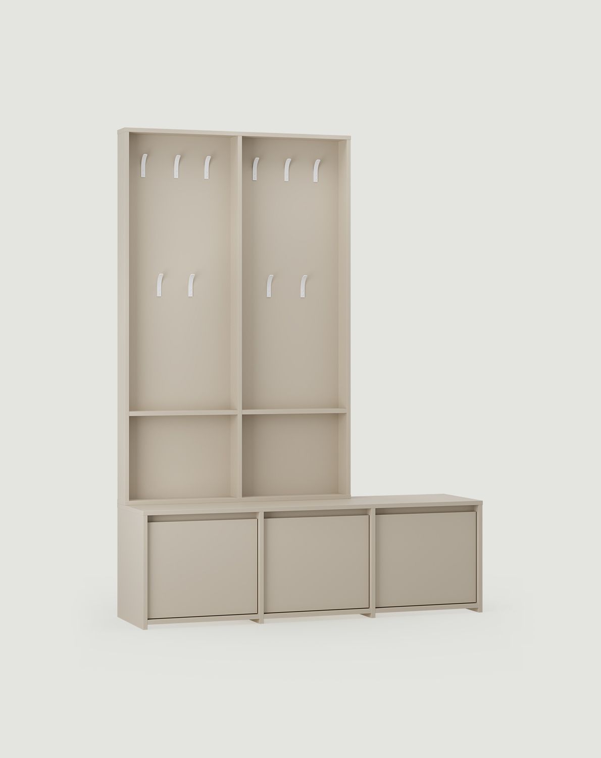 Set dulap pantofi RA03 cu cuier RA17 RAGNAR
Culoare: Cappuccino
Cârlige: Oțel Arc Porțelan alb